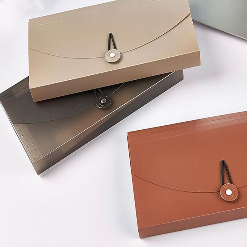 1PC Cute Portable Multilayer Paper Document Bags PP Envelope Bags For Office Storage Organizer Holder Waterproof Supplies