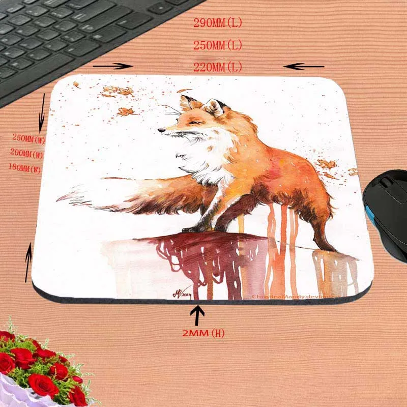 25x20cm Congsipad дешевые лучшие забавные животные пустыни уха лиса Забавный пользовательский коврик для мыши для размера 18*22 см и 25*29 см и 25*20 см в подарок - Цвет: 25x20cm