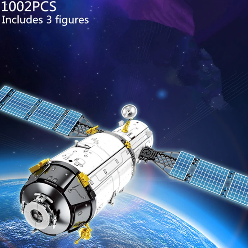 

Space Series Manned Space Test Platform Aerospace Building Blocks City Model Sets Bricks Classic For Children Toys Gift