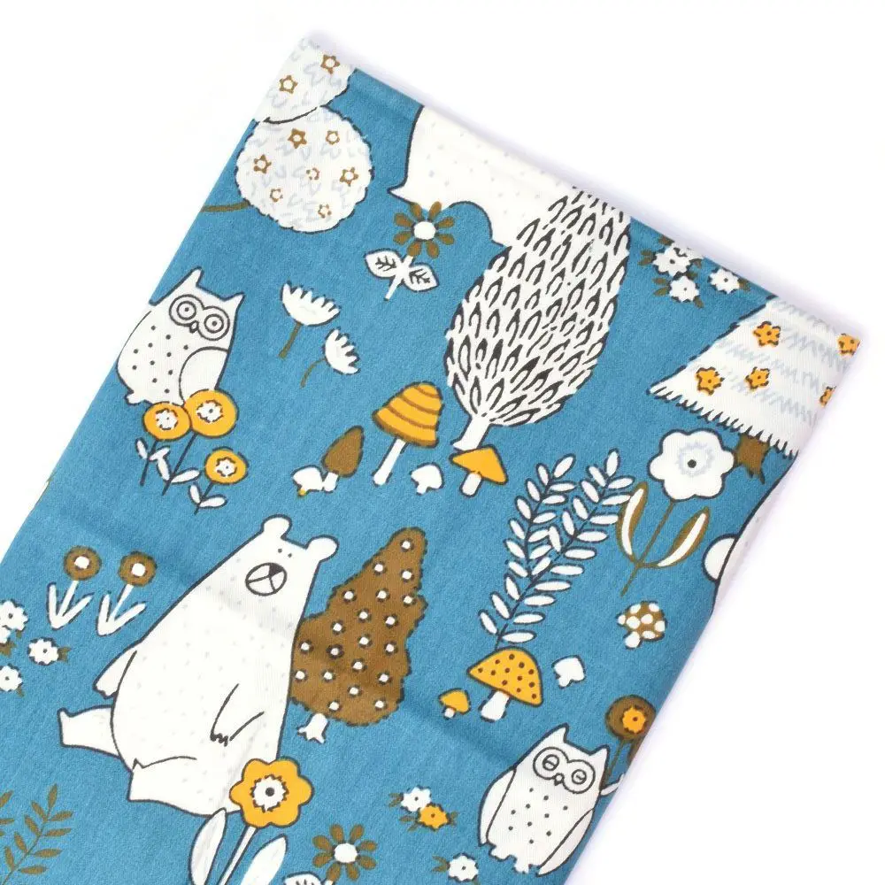 Хлопок, саржа, ткань с принтом медведя, ткань для самостоятельного шитья, подушка, простыня, стежка, жировые кварталы, материал для ребенка и ребенка