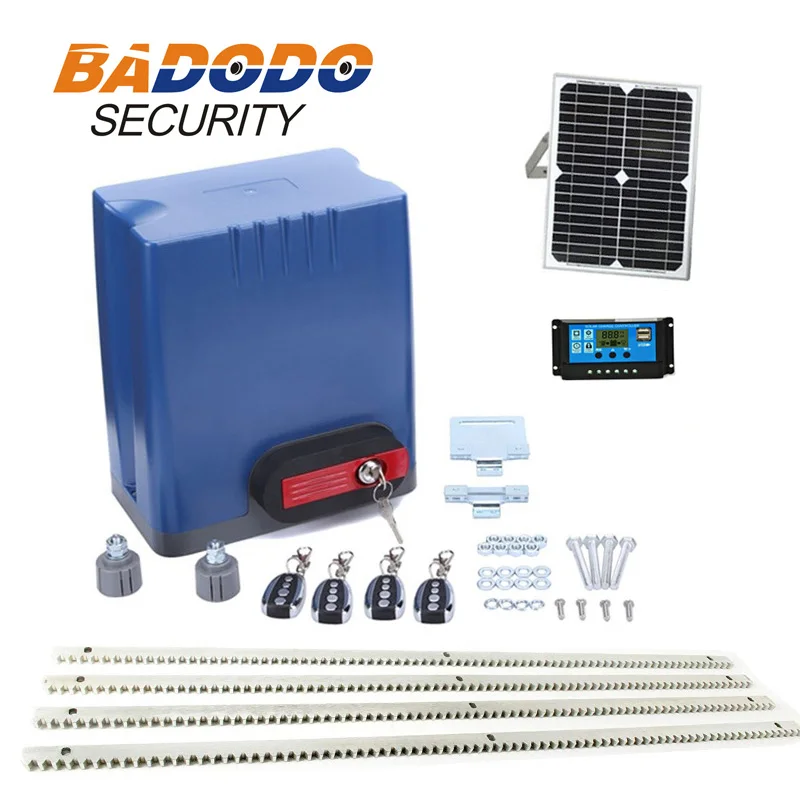 Kit2 4 м зубчатые стеллажи приводные раздвижные ворота открывалка до 1800 фунтов/14 футов Солнечный комплект - Цвет: Kit2