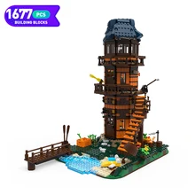 

Moc Architecture Lighthouse House City Series Blocks Scenery Building Blocks House Assembly Model Creative Toys Children Gifts