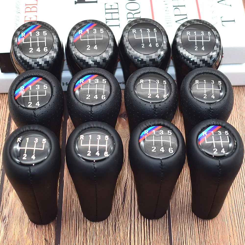 

5 6 Speed Real Leather Gear Shift Knob For BMW 1 3 5 6 Series E30 E32 E34 E36 E38 E39 E46 E53 E60 E63 E83 E84 E87 E90 E91 E92
