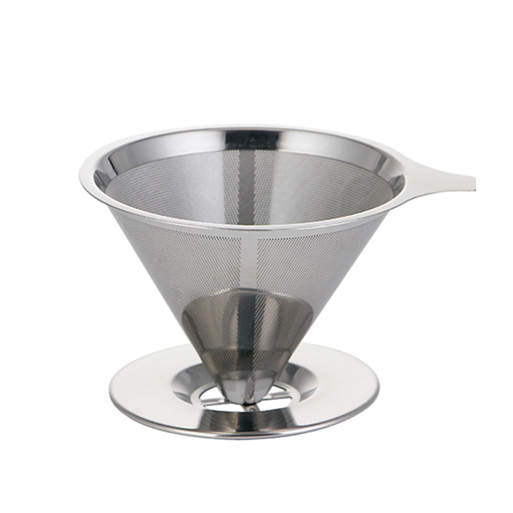 115mm Coffee Dripper Filter Coffee Cone Stainless Steel Reusable Coffee Dripper Filter Coffee Cone with Mesh for Filtration Coffee Ground 115mm Coffee Dripper Filter Coffee Cone Stainless Steel Reusable Coffee Dripper Filter Coffee Cone with Mesh for Filtration Coffee Ground