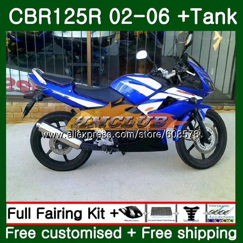 No. 1 Тюнинг-пакет для HONDA CBR125R 2002 2003 2004 2005 2006 84CL. 51 цвет: черный, синий CBR125RR CBR-125R 125CC CBR 125R 02 03 04 05 06 обтекатель - Цвет: No. 1