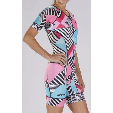 Zoot Велоспорт Триатлон женский костюм на заказ skinsuit велосипедный спортивный костюм трикостюм для бега Боди Комплект комбинезон ciclismo - Цвет: sponge pad