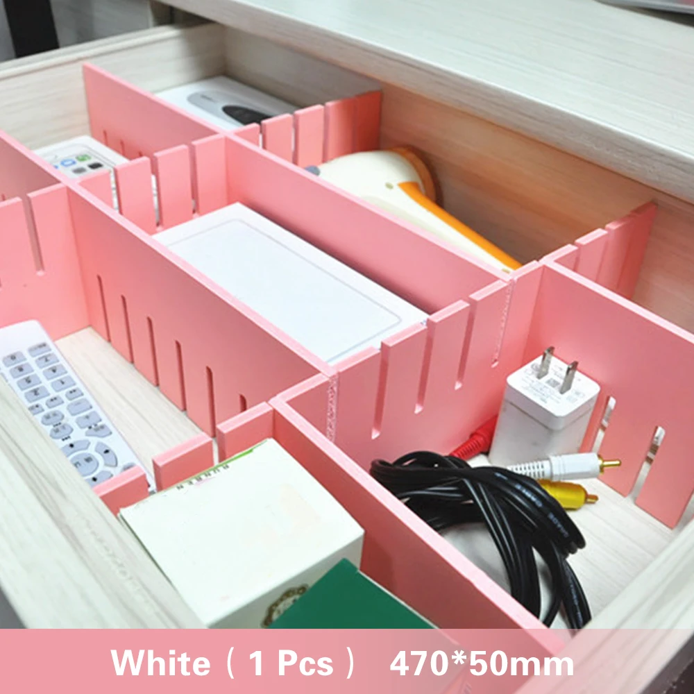 Pink 50mm Регулируемый органайзер для ящиков, домашняя кухонная доска, разделитель для хранения косметики, сетчатый ящик-сетка, сделай сам, органайзер для хранения шкафа - Цвет: Pink 50mm
