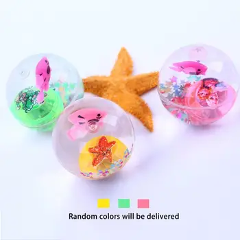 

New Color Random Cartoon LED Light Up Glowing Hair Flash Ball Baby Elasticity Fun Toys Gifts Children Squeeze Anti Stress Toys