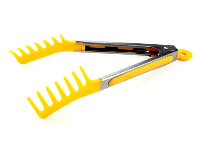 Nylon Noodle Tongs Pasta Food Clips Handle Steel Stainless Accessories Kitchen Cooking Home Spaghetti Tongs Utensils