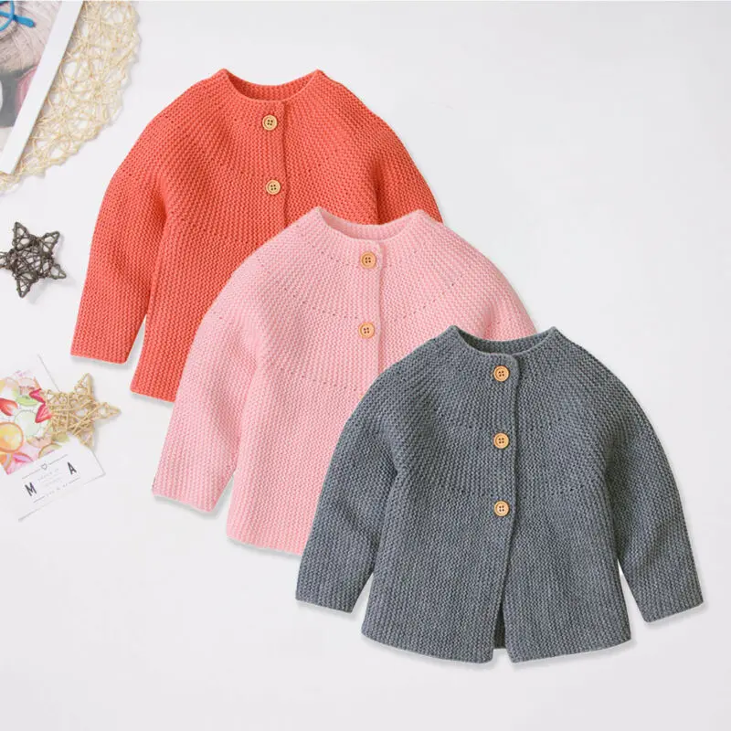 Детская одежда; Свободный вязаный свитер-кардиган для новорожденных мальчиков и девочек; мягкое пальто; зимняя верхняя одежда; Размеры 0-18 месяцев