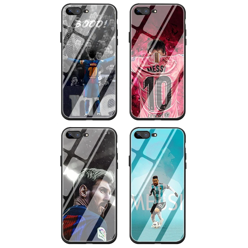 Lionel messi чехол из закаленного стекла для телефона для iphone 5 5S 6 6S 7 8 Plus X XR XS 11 pro Max