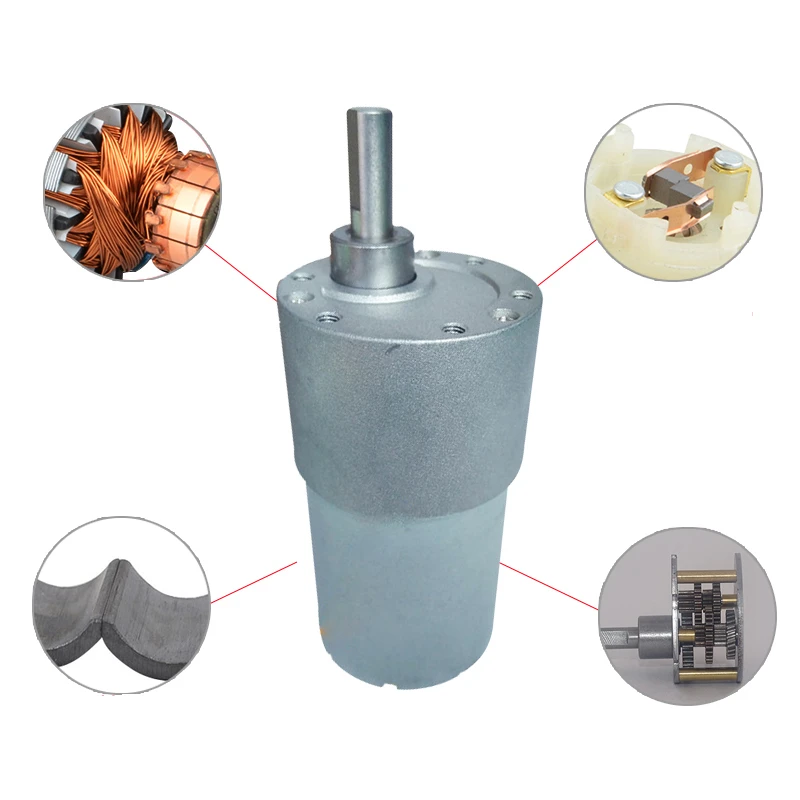 

DC 24V Gear Motor Electric Mini Reducer Metal Motors 24 Volt V Micro Reverse 9/15/29/266/425/800/1280rpm Motors DC24V JGB37-3540