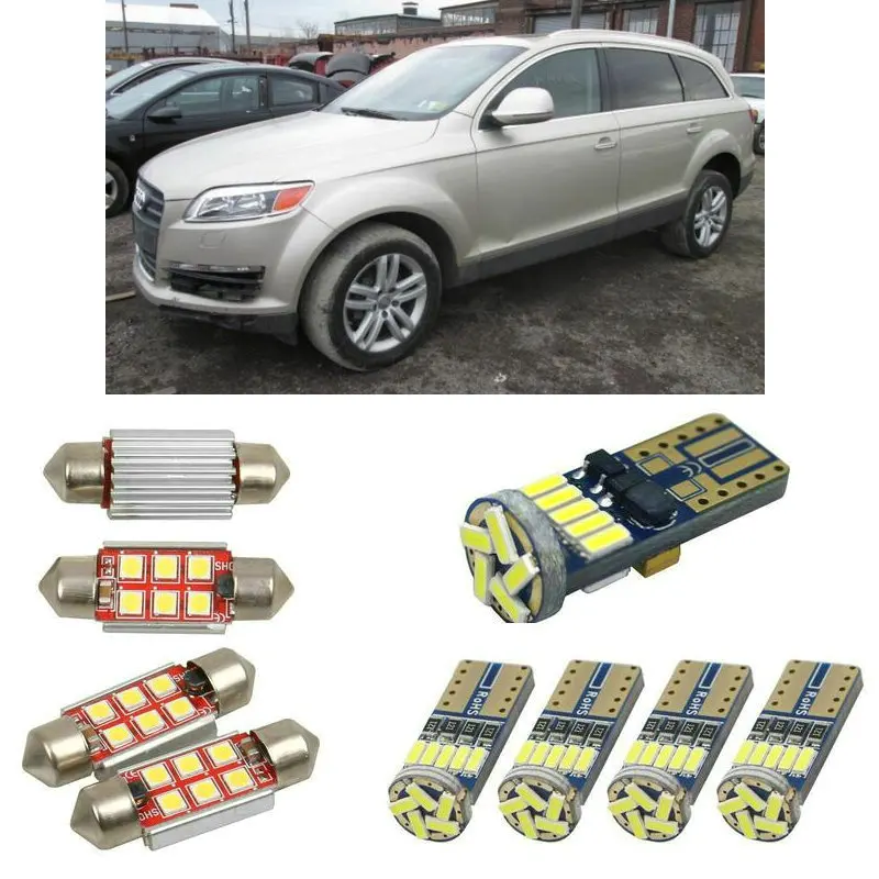 

Interior led Car lights For audi Q7 4lb Reading dome bulbs for cars error free License Plate Light 18pc/lot
