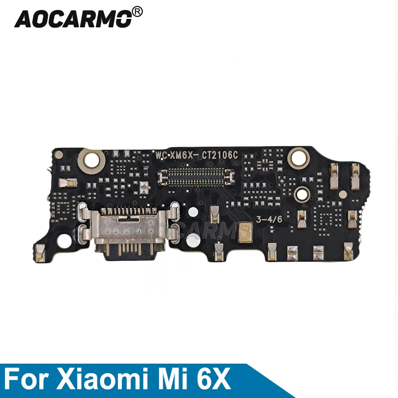 

Aocarmo Type-C USB Charging Port Charger Dock Connector PCB Board Flex Cable For Xiaomi Mi 6X A2 Replacement Parts