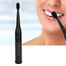 

Black Electric Sonic Toothbrush 5Vibration Modes USB Rechargeable Waterproof Adult Electric Toothbrush 4Brushes Replacement Head