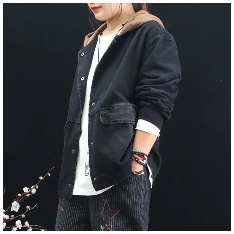 Max LuLu новые корейские модные стильные женские осенние уличные женские куртки с капюшоном винтажные джинсовые пальто одежда в стиле панк большие размеры