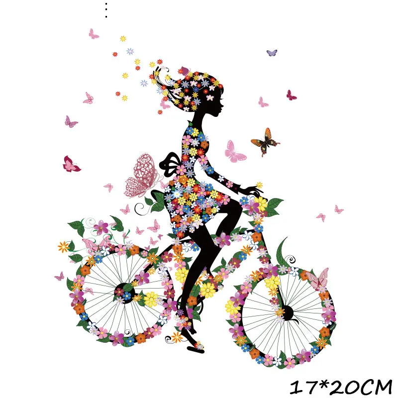Cute Animal Heart Transfers Patch Applique Clothes Unicorn Flamingo Iron on Patches for Clothing Thermo Stickers Stranger Things - Цвет: 20