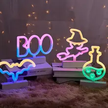 Lampe Led en forme d'arc en ciel à lumière néon, luminaire décoratif d'intérieur, idéal pour une chambre à coucher, une fête ou des vacances, 9 modèles