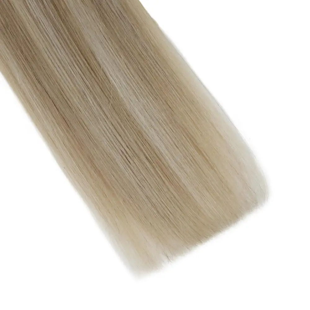 Ugeat Tape in Human Hair Extensions 12-24inch Silky Straight Natural Smooth Machine Remy Double Sided Tape Highlight Color