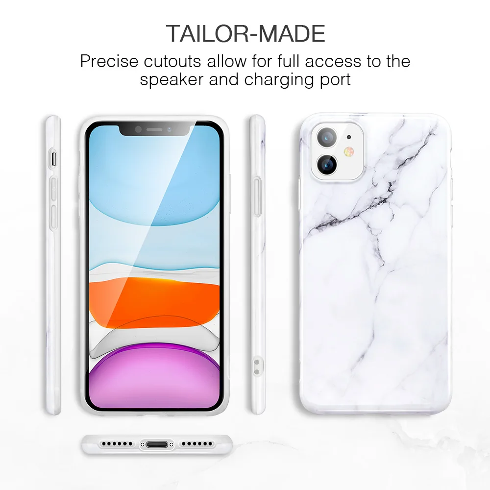ESR Phone Case For iPhone SE 2020 X XS XR Max 11 Pro 8 7 Marble Pattern Case for iPhone SE 2020 Back Cover TPU Silicone Case