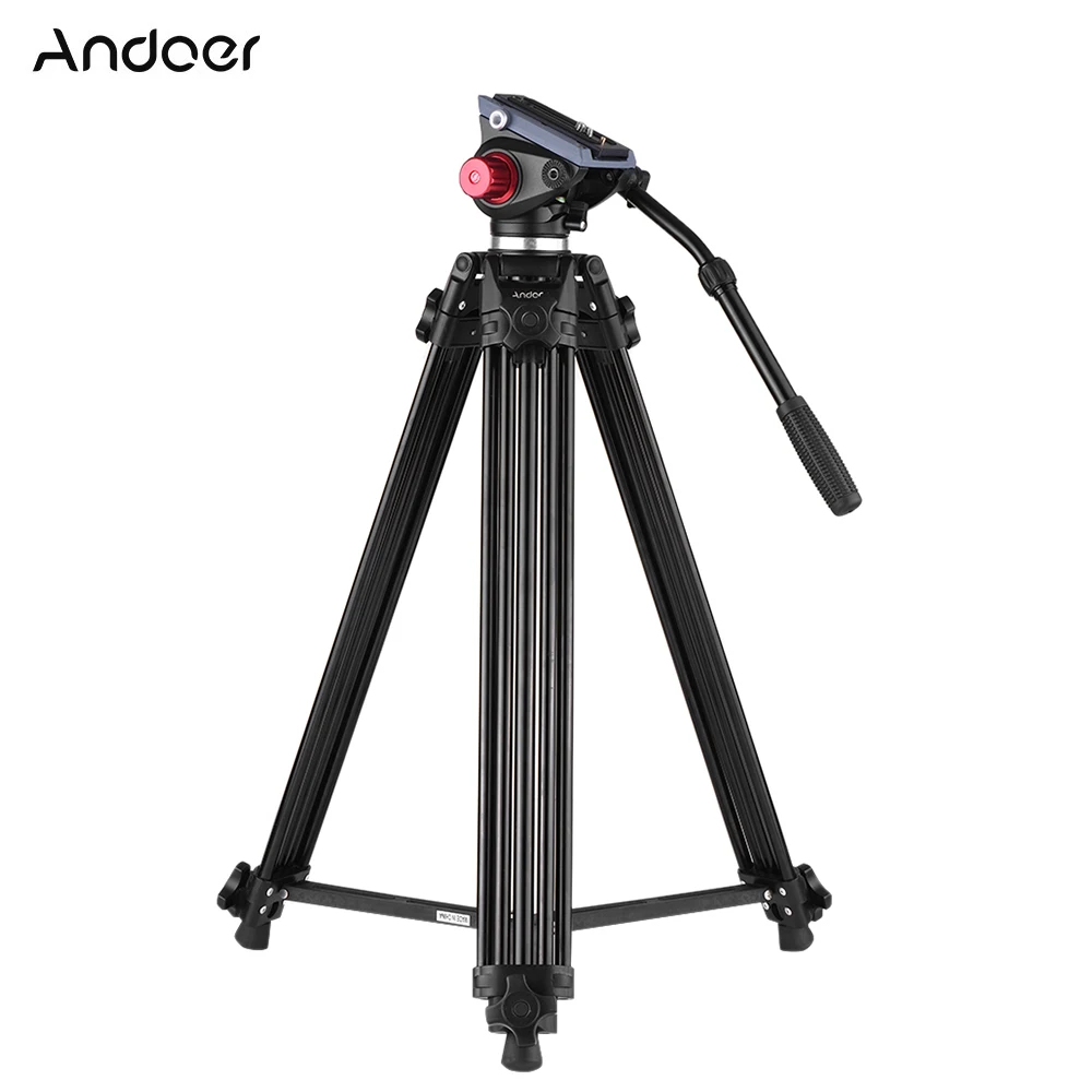 

Andoer Professional Tripod for Canon Nikon Sony DSLR Camera Aluminum Camera Tripods with Panorama Fluid Hydraulic Head Ballhead