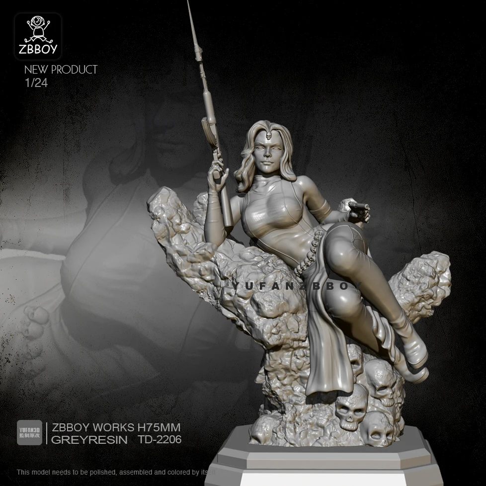 1/24 Resin Figure Kits Beauty Goddess warrior Model Self-assembled TD-2206 | Игрушки и хобби