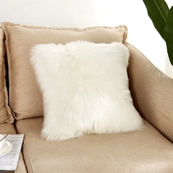 Soft luxury white faux fur throw p