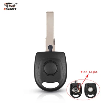 

Dandkey 10pcs Car Transponder Key Shell With Light & Battery For VW B5 Passat Golf For SEAT Ibiza Leon For SKODA Octavia Key