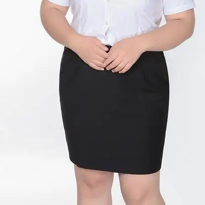 OL Work Plus Size 9XL Summer Short Skirt Women Black Skirts Pencil Skirts High Waist Skirts Faldas Mujer Moda Femele DJ759