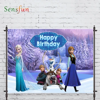 

LEVOO photographic background Frozen Cartoon film birthday princess photocall photobooth studio photography backdrop