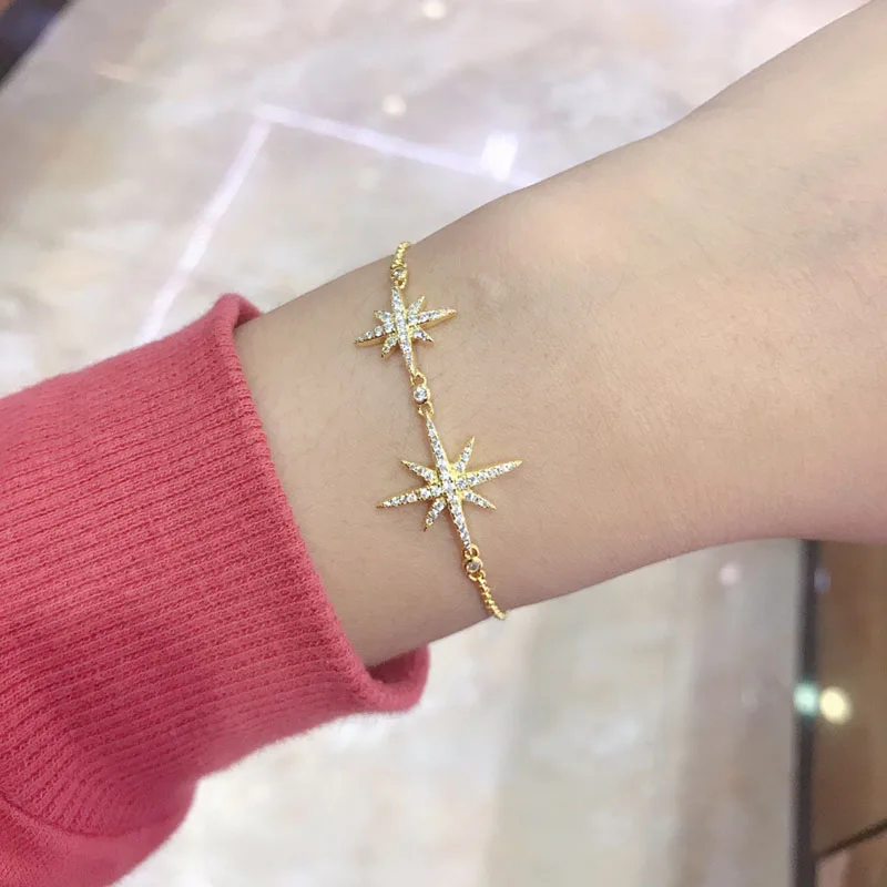 UMGODLY роскошный бренд высокое качество Метеор Звезда Браслет кубический цирконий для женщин девочек подарок ювелирные изделия