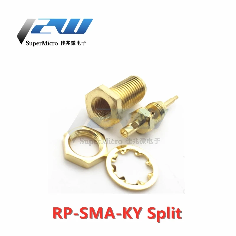 10 pz/lotto Ad Alta frequenza connettori coassiali SMA-KY (50 ohm) connettore RF SMA-K split