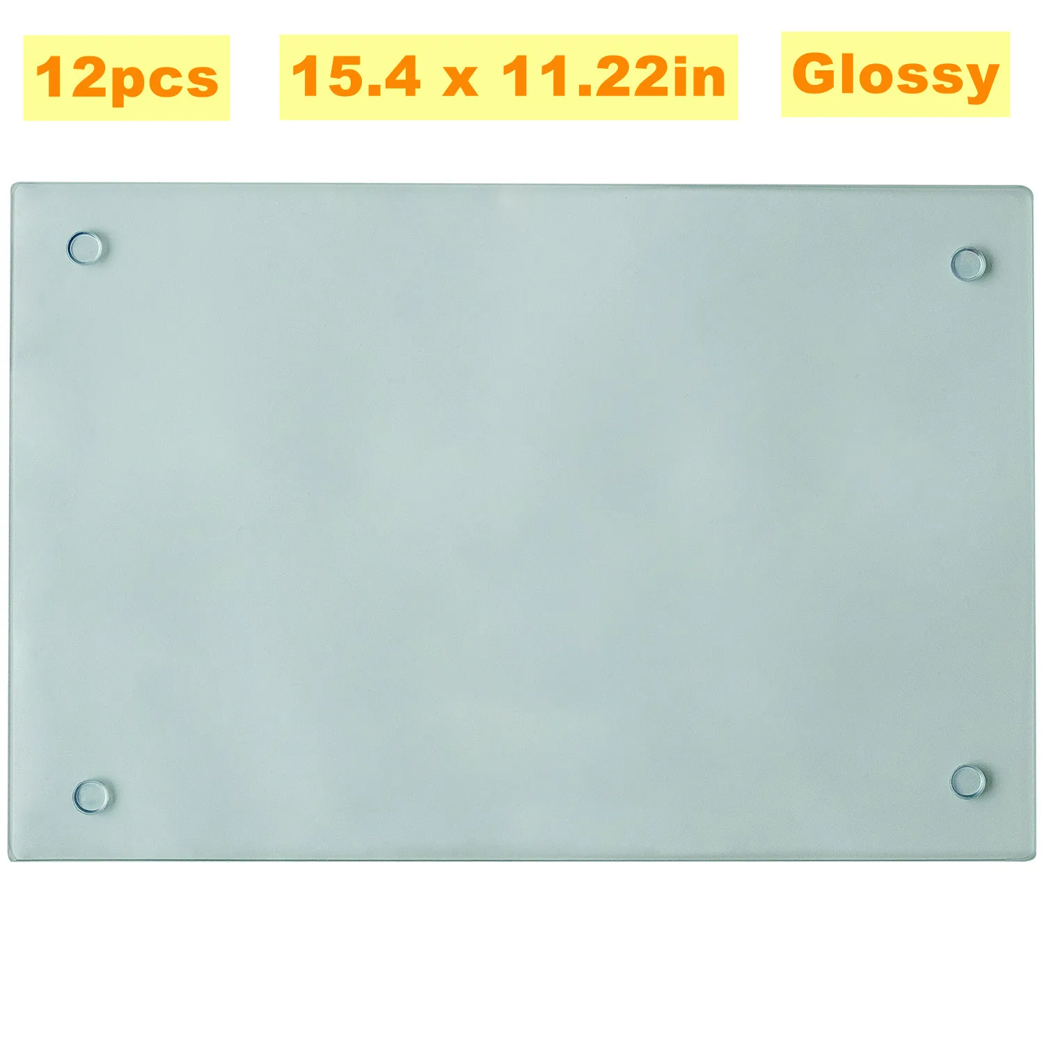 Tempered Glass Cutting Board Scratch & Shatter Resistant, 3 Pack Round