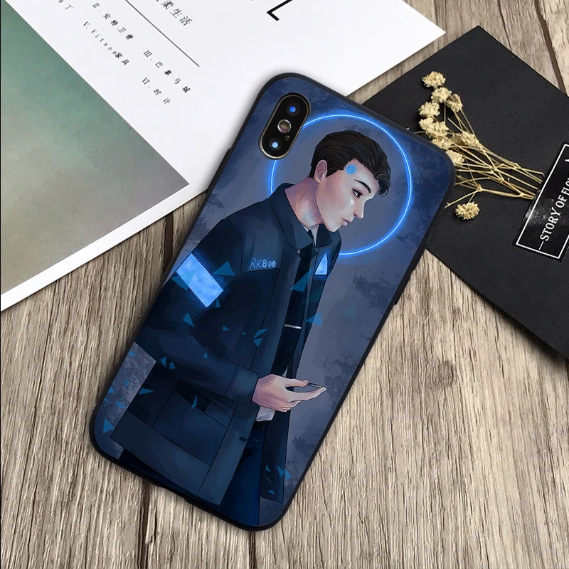 Detroit Be Human RK800 Connor чехол мягкий силиконовый черный чехол для телефона X XR XS Max для iPhone 6 6plus 7 8 plus 5 5S SE - Цвет: H19070301-12.jpg