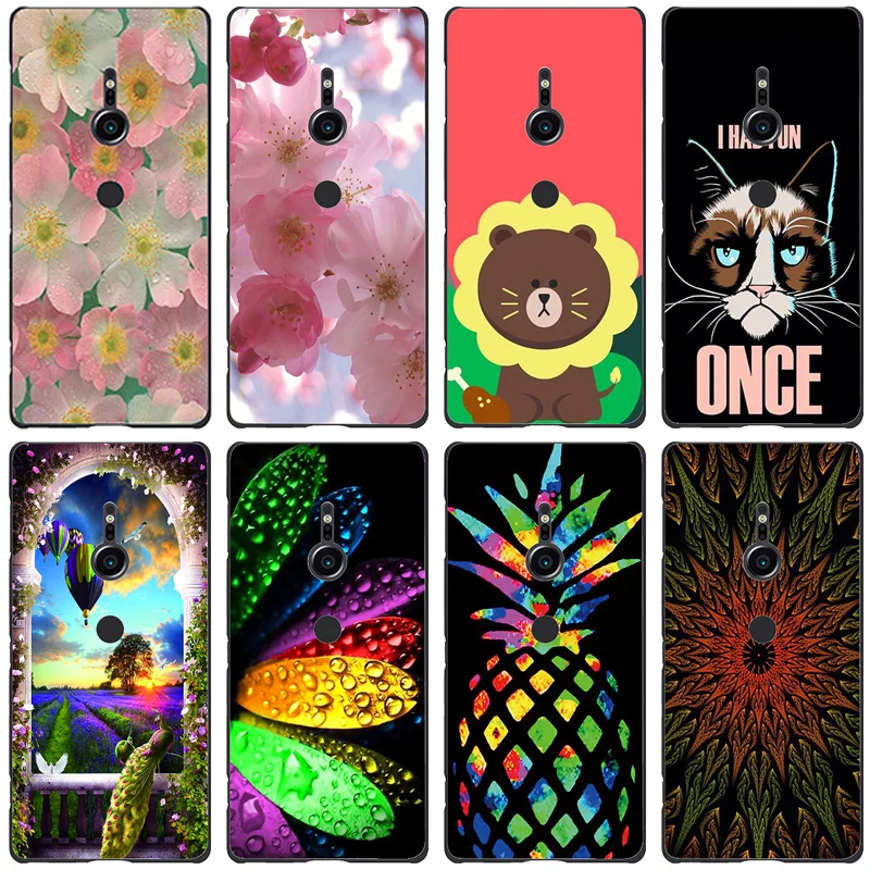 Silicone Printed phone Case For Sony Xperia XZ2 H8216 H8266 H8296 5.7 cases soft TPU Phone Back cover full 360 Protective shell | Мобильные
