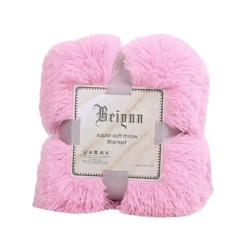 Light Pink 160x200 см Двухслойное мягкое теплое лохматое плюшевое одеяло для спальни, плотное зимнее покрывало, одеяло для дивана, одеяло для дома, текстельное одеяло - Цвет: Light Pink