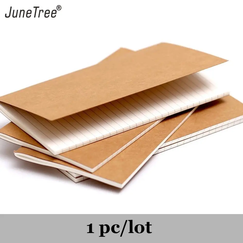 Papel rellenable para libreta de viaje, relleno de diario, insertos de leche, relleno de cuero, línea kraft en blanco, 1 ud.
