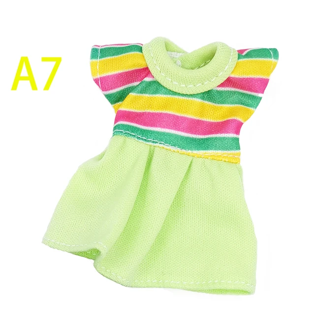 Princess Dress For 1/12 Bjd Dolls Ob11 Clothes Doll Accessories Universal 2021 New Suit Baby Outfits Fit Children Xmas Gifts rainbow