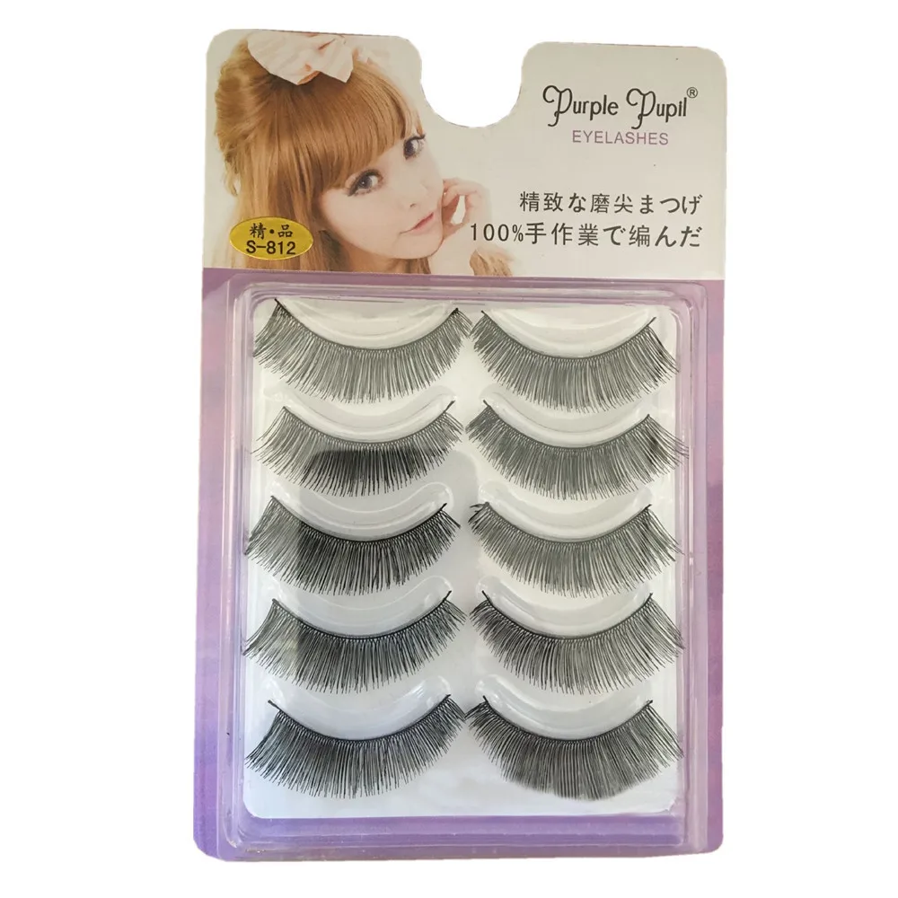 ZMJ70801452S812 Eyelashes lashes Soft 5 Pairs Long Makeup Cross Thick False Eyelashes Eye Lashes Nautral pinceaux maquillage 930 - Color: ZMJ70801452S812