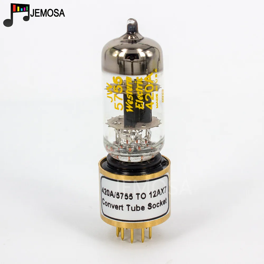 10pc Gold plated WE420A CK5755 TO 12AX7 ECC83 tube converter adapter