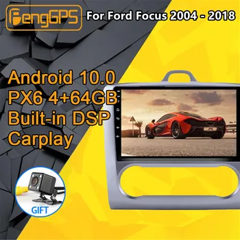 

For Ford Focus Exi AT Radio Android 2004 - 2018 Car Multimedia Player GPS Navi Head Unit Autoradio Stereo PX6 Cassette Recorder