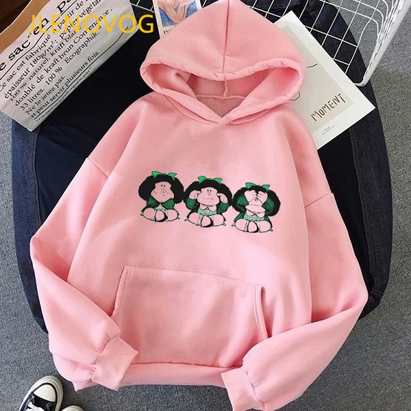Toda Mafalda Print Hoodies Women Men Hooded Sweatshirts Harajuku Hip Hop Hoodies Sweatshirt Streetwear Tracksuit Winter Clothes Y0102028f