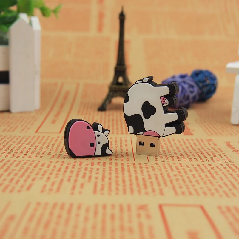 USB флеш накопитель в форме коровы 4 ГБ 8 16 32 64 ГБ|USB флэш-накопители| |