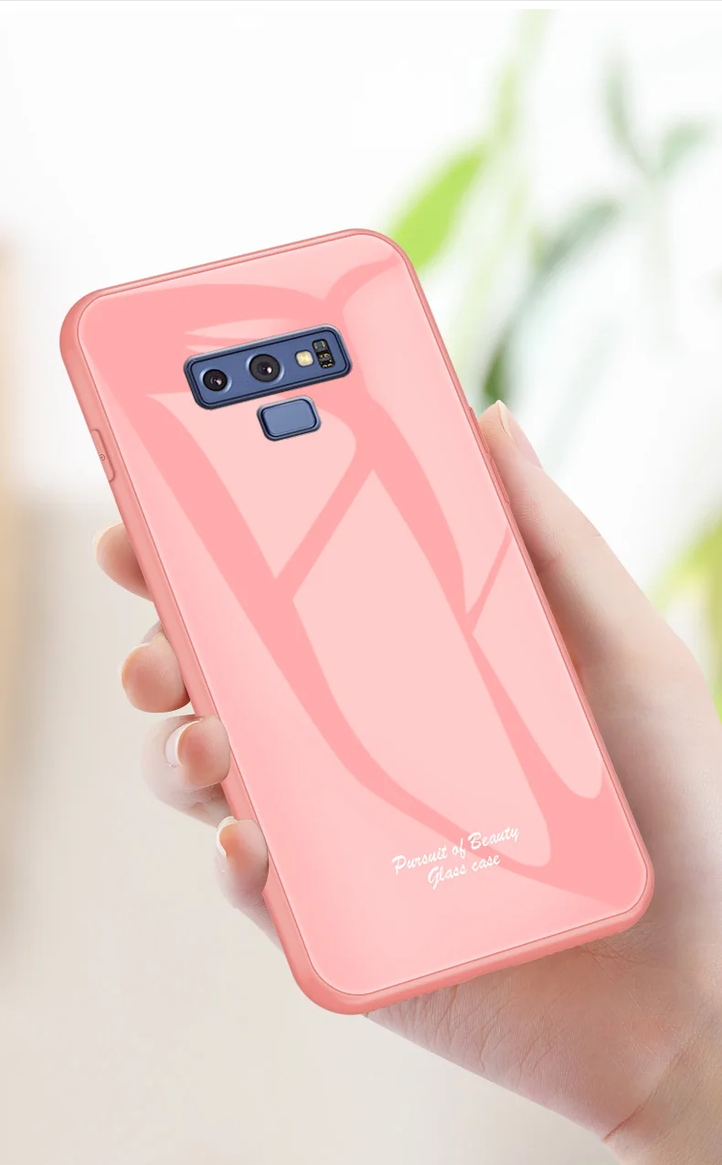 Macaron стеклянный чехол для samsung Galaxy Note 9, Модный милый Противоударный задняя крышка для samsung Note9, задняя крышка для телефона 6,4"