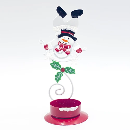 snowman Рождественский подсвечник настенный подсвечник орнамент бра соответствующие чайный свет стальной минималистичный Свадебный домашний Декор подарок - Цвет: snowman