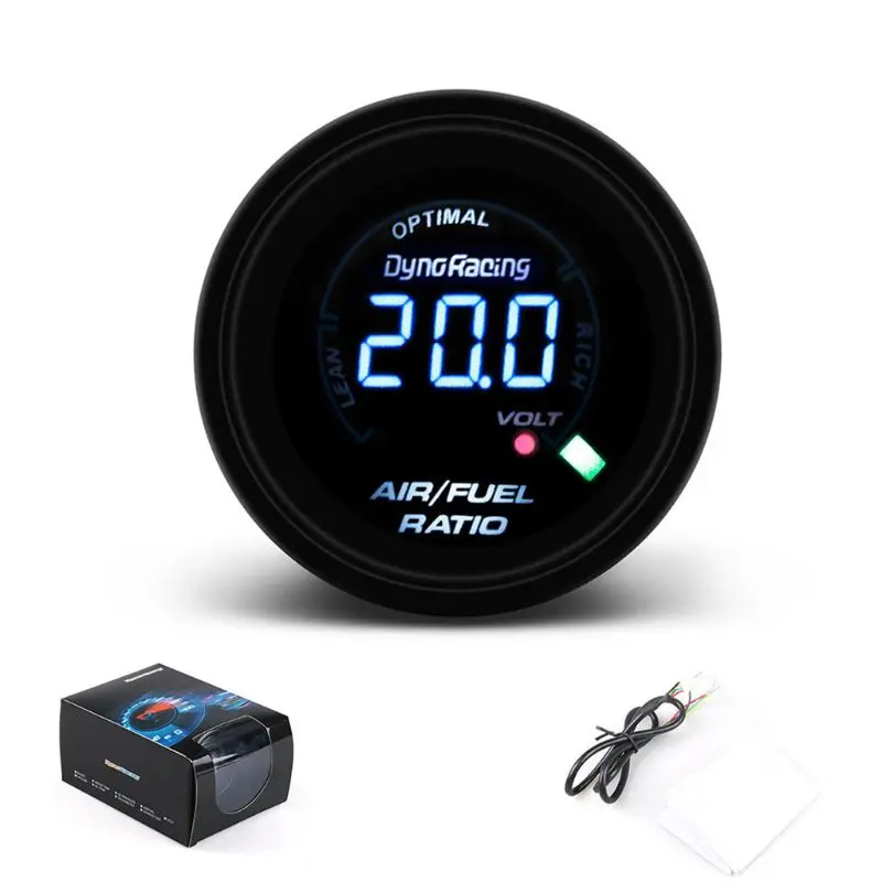 OOTDTY 2" 52MM Digital Air Fuel Ratio Monitor Racing Gauge Narrowband Smoken Car 12V 63HF High Quality