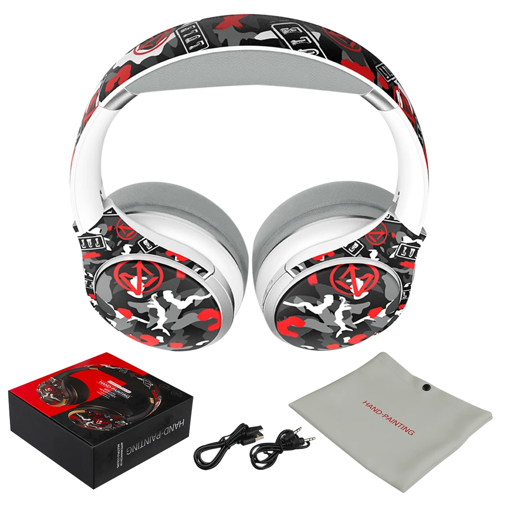 Wireless Bluetooth 5 0 Headset Foldable Stereo Headphone Noise Reduction Audio Earphone with Microphone