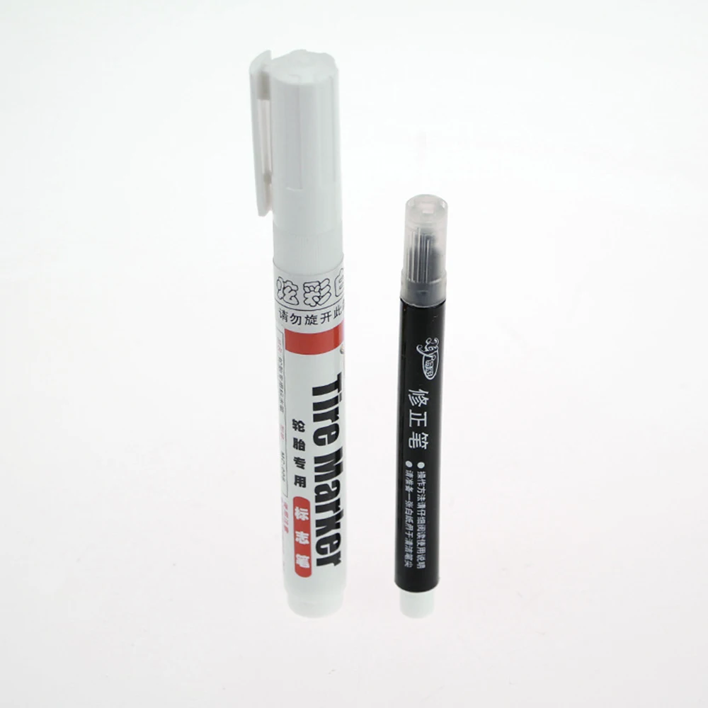 1 комплект белого цвета Перманентный маркер для шин ручка для автомобильных шин и шина для мотоциклов Автомобильные аксессуары - Цвет: 1 set