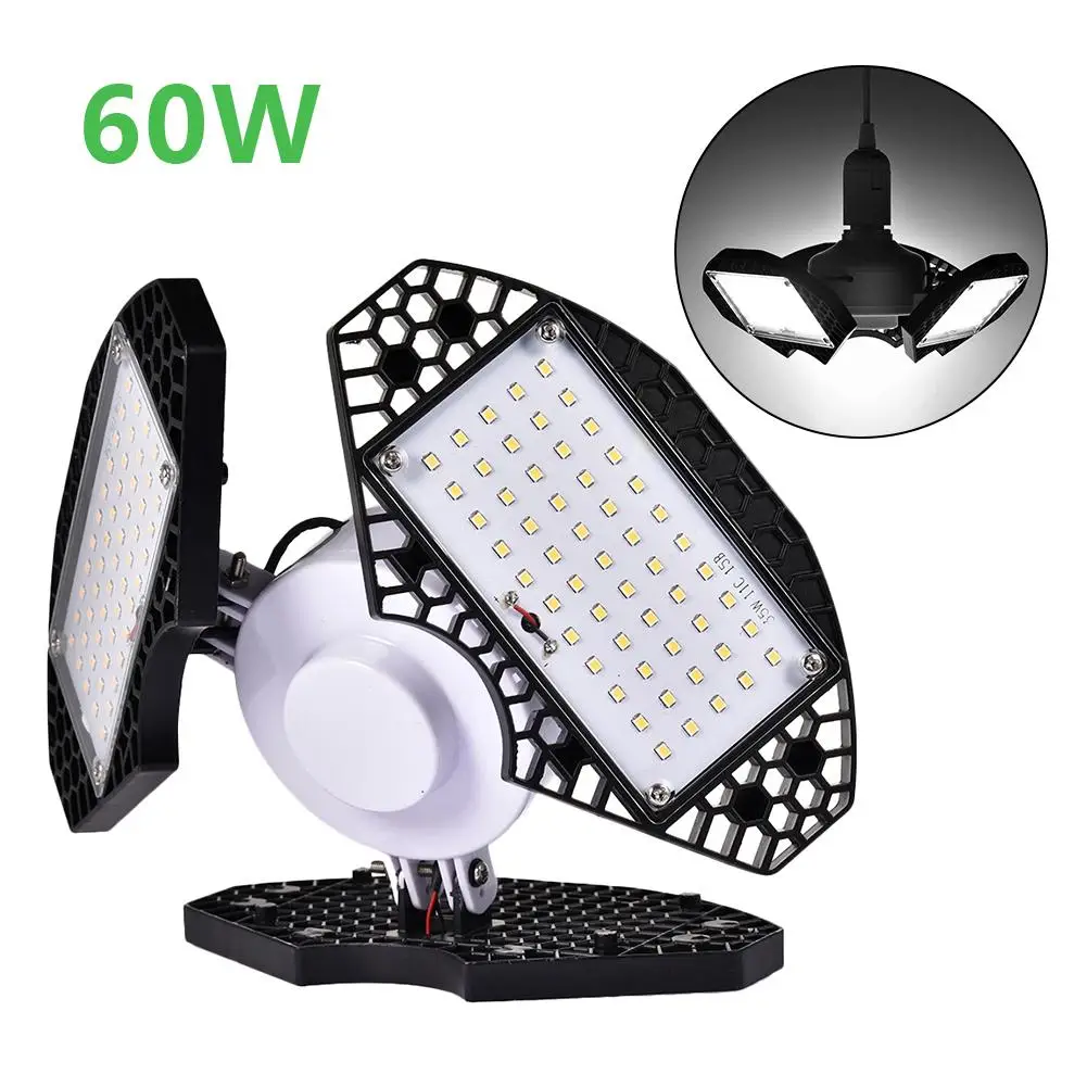 LED Garage Lights,100W Deformable LED Garage Ceiling Lights12500 LM CRI 80 Led Shop Lights for Garage, Garage Lights with 3 Adju - Цвет: A
