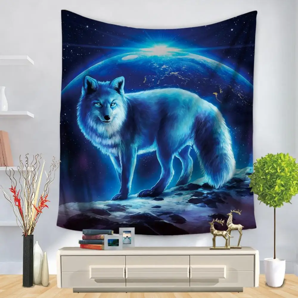 1500x2000mm Модный гобелен с рисунком волка, настенный гобелен, домашний декор, одеяло для пикника, пляжное полотенце, шторы для кровати - Цвет: 1500x2000mm